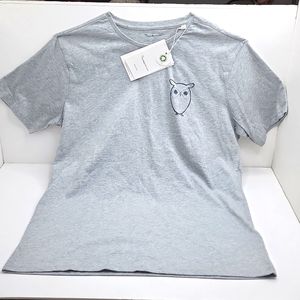 Knowledge cotton apparel gray t-shirt for men